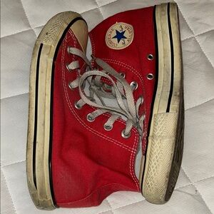 Vintage Converse Red High-Tops Sneakers